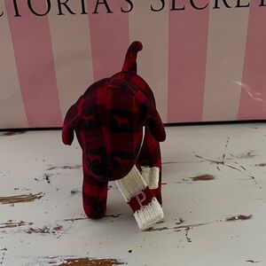 Victoria's Secret Red and Black Plaid Dog Plush